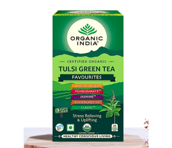 ORGANIC INDIA TULSI GREEN TEA FAVOURITES ASSORTED TEA BAG